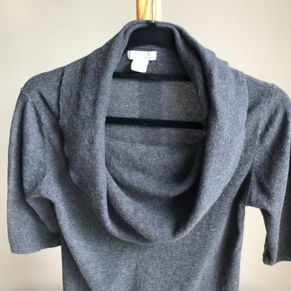 Pure Alfred Sung grey Cowl neck top - Picture 2 of 5